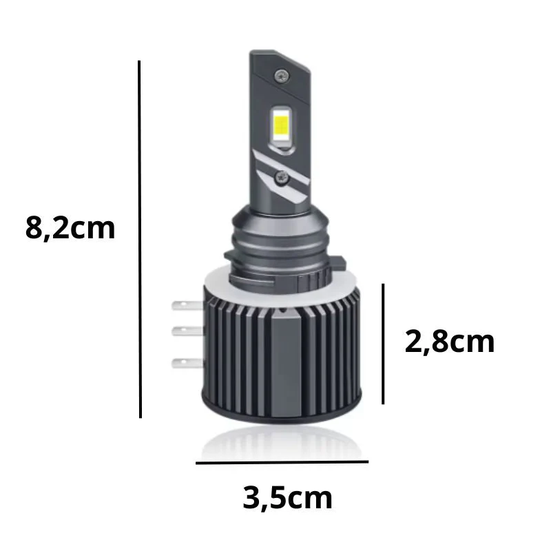 Pack Ampoule LED H15 AUDI A5 B8 Cabriolet (8F7) (03.2009 à 01.2017) - 80W Blanc pur – Image 2