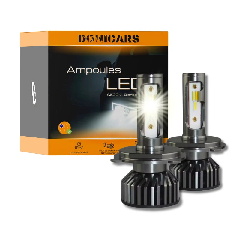 Pack Ampoules LED H4 HYUNDAI H100 Minibus P (07.1993 à 03.2000) - Blanc 72W